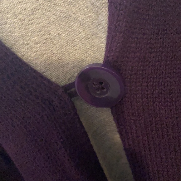 Purple Button Front Cardigan - Picture 3 of 5